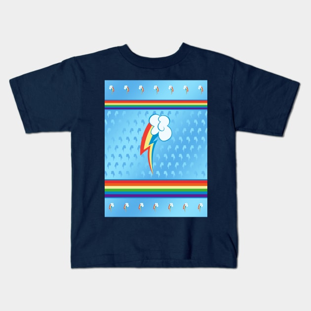 My little Pony - Rainbow Dash Cutie Mark V5 Kids T-Shirt by ariados4711